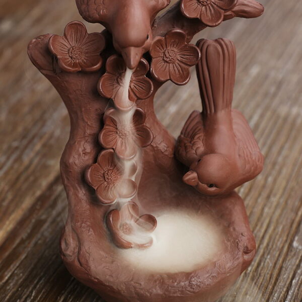 Bird Flower Waterfall Backflow Incense Burner