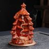 Ceramic Christmas Tree Backflow Incense Holder