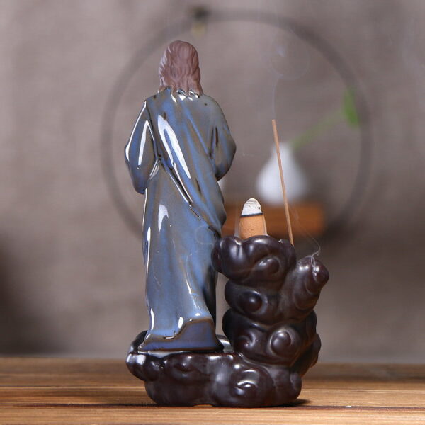 Jesus Virgin Mary Ceramic Incense Holder Backflow Incense Burner