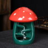 Mushroom Red Green Ceramic Incense Waterfall Burner Mushroom Red Green Ceramic Incense Waterfall Burner