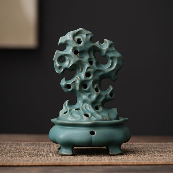 Rockery Stone Ceramic Incense Coil Holder