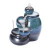 Tea Cup Blue Ceramic Waterfall Incense Burner Holder - Image 5