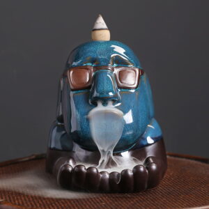 Cool Man With Glasses Ceramic Incense Fountain Smoke Waterfall Cool Man With Glasses Ceramic Incense Fountain Smoke Waterfall