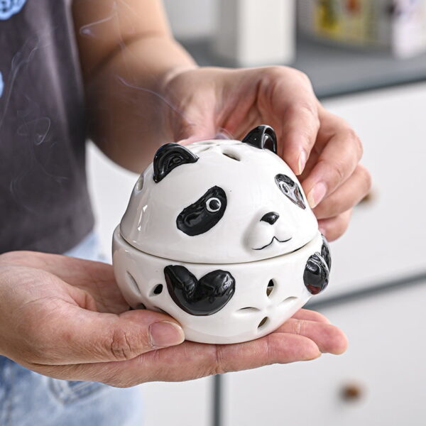 Cute Panda Ceramic Incense Coil Burner