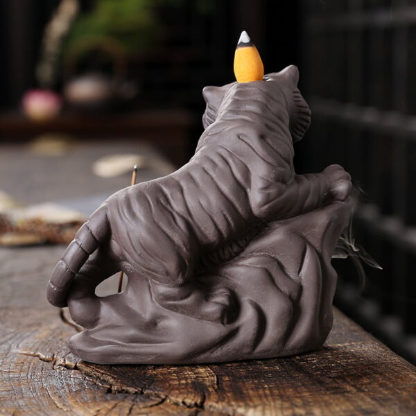 Tiger Ceramic Backflow Incense Holder Waterfall