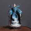 Elk Petal Blue Ceramic Incense Waterfall Backflow Incense Burner