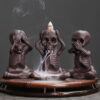 Halloween Skeleton Skull Ceramic Backflow Incense Waterfall Burner