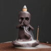 Halloween Skeleton Skull Ceramic Backflow Incense Waterfall Burner