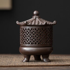 Hollow Pavilion Ceramic Incense Coil Holder