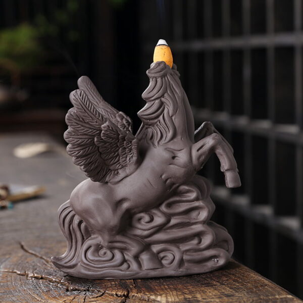O1CN017ixd821kW4HOPjUQT_!!2551464690-0-cib Horse With Wings Ceramic Incense Backflow Cone Holder