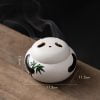Panda Black White Ceramic Coil Incense Holder