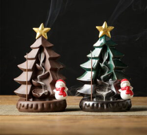 Christmas Tree Ceramic Waterfall Backflow Incense Burner Christmas Tree Ceramic Waterfall Backflow Incense Burner