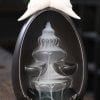 Peace White Dove Egg Ceramic Backflow Waterfall Incense Burner - Image 2