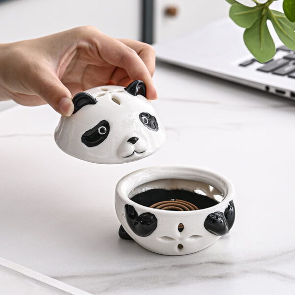 Cute Panda Ceramic Incense Coil Burner