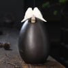 Peace White Dove Egg Ceramic Backflow Waterfall Incense Burner - Image 4