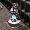 Angel Boy Ceramic Water Fall Incense Holder With LED Lamp