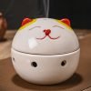 Round Cute Cat Incense Coil Holder