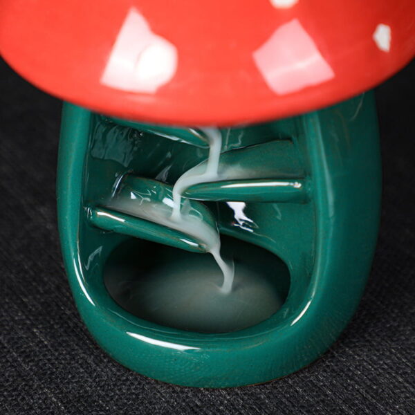 O1CN01AU4Gfb2IvRBhqfhEq_!!3068919348-0-cib Mushroom Red Green Ceramic Incense Waterfall Burner