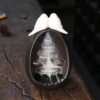 Peace White Dove Egg Ceramic Backflow Waterfall Incense Burner Peace White Dove Egg Ceramic Backflow Waterfall Incense Burner