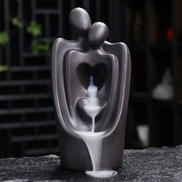 Beloved Couple Ceramic Incense Holder Backflow Incense Burner