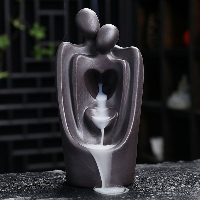 Beloved Couple Ceramic Incense Holder Backflow Incense Burner