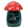 Mushroom Red Green Ceramic Incense Waterfall Burner - Image 5