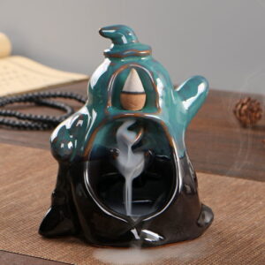 Halloween Ghost Witch Ceramic Incense Burner Waterfall