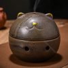 Round Cute Cat Incense Coil Holder