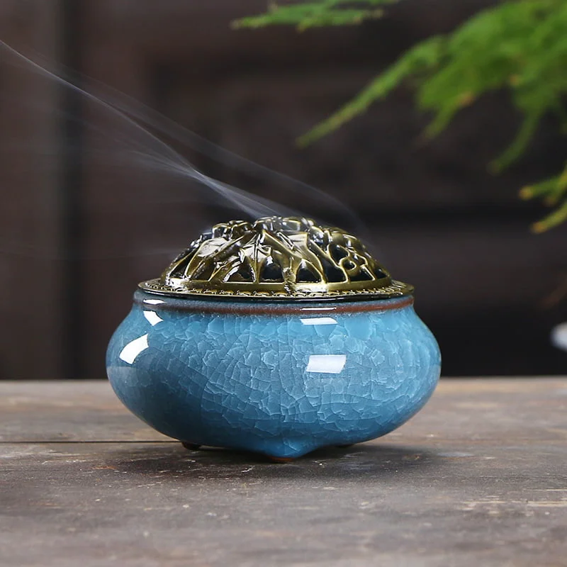 Ice Crack Style Porcelain Incense Burner