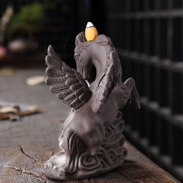 O1CN01FWICHP1kW4HD928Iw_!!2551464690-0-cib Horse With Wings Ceramic Incense Backflow Cone Holder