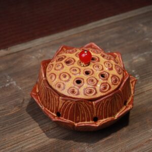 Lotus Flower Lotus Pod Ceramic Incense Coil Holder