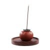 Cute Vivid Persimmon Ceramic Stick Incense Holder - Image 6