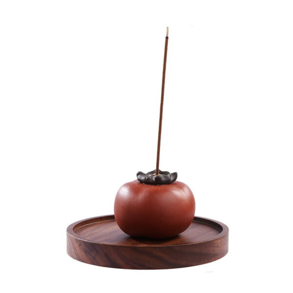 Cute Vivid Persimmon Ceramic Stick Incense Holder