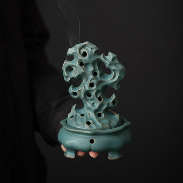Rockery Stone Ceramic Incense Coil Holder