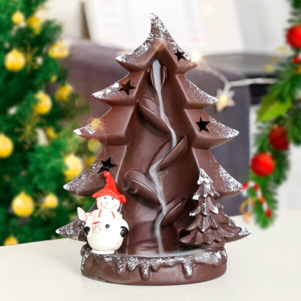 Fairy Christmas Tree Ceramic Incense Fountain Smoke Waterfall