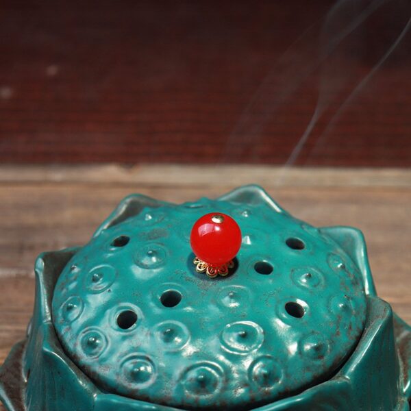 Lotus Flower Lotus Pod Ceramic Incense Coil Holder