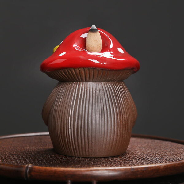 Halloween Mushroom Elf Ceramic Waterfall Backflow Incense Burner