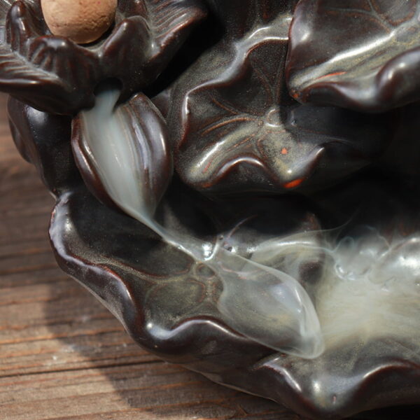 Fish Lotus Waterfall Backflow Incense Burner
