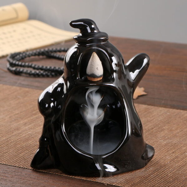 Halloween Ghost Witch Ceramic Incense Burner Waterfall