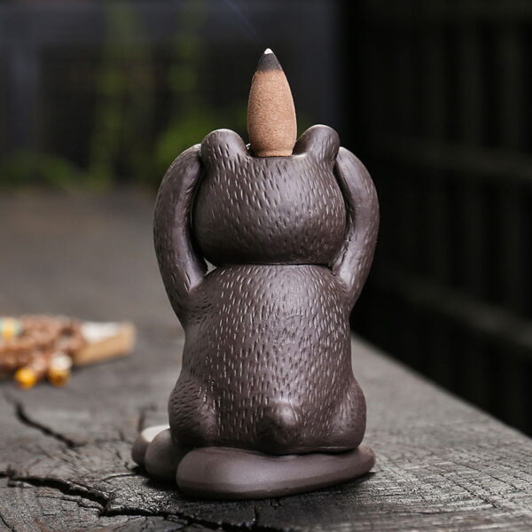 Cute Bear Ceramic Incense Waterfall Burner