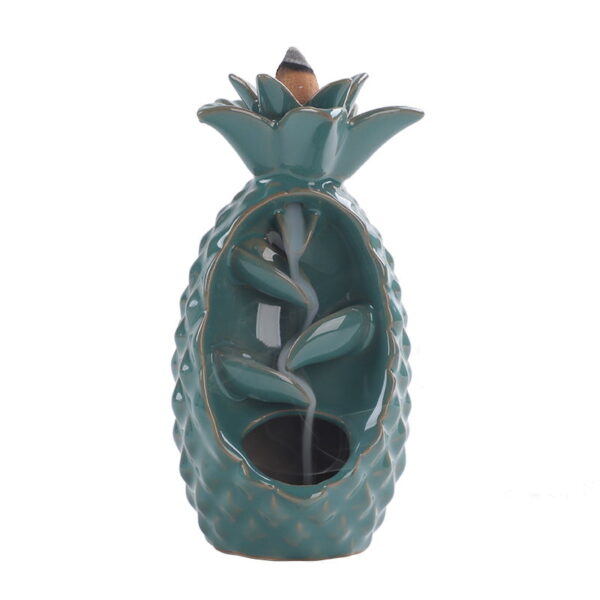 Pineapple Ceramic Back Flow Incense Holder Home Decoration