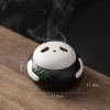 Panda Black White Ceramic Coil Incense Holder