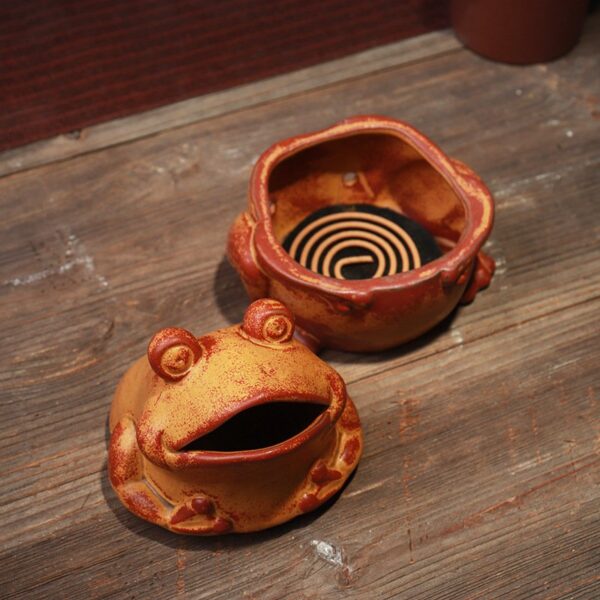Frog Ceramic Incense Burner Holder