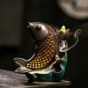 Hollow LED Fish Lotus Waterfall Back Flow Incense Holder - Image 2