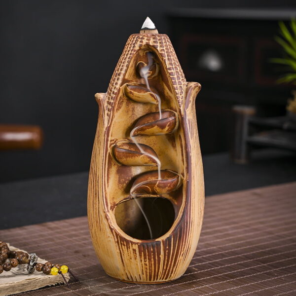 Corn Ceramic Backflow Incense Holder Waterfall
