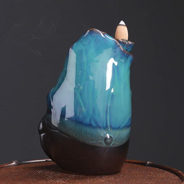 O1CN01Nkbg6l1kW4JFmrKE1_!!2551464690-0-cib Lotus Leaf Blue Ceramic Waterfall Incense Holder