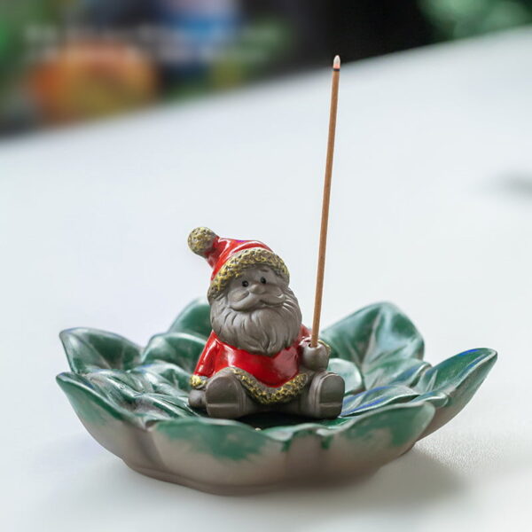 Christmas Santa Claus Snowman Ceramic Incense Stick Burner