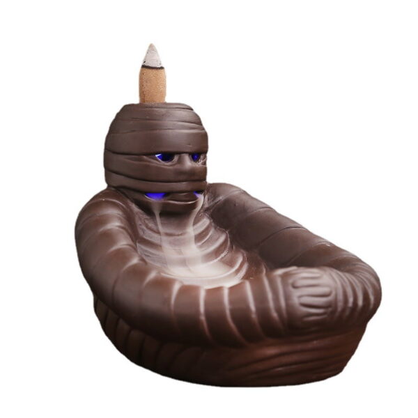 Skeleton Pumpkin Mummy Bat King Ceramic Waterfall Incense Burner
