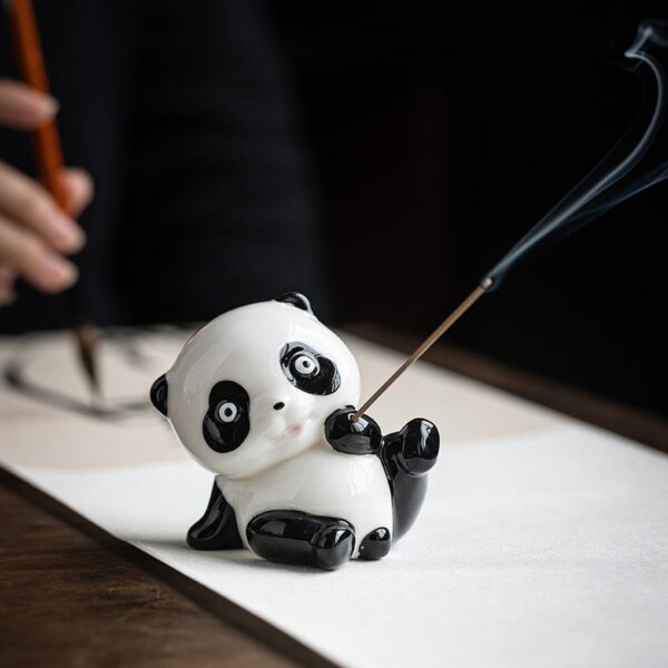 Panda Ceramic Censer Cones Sticks Porcelain Holder