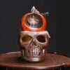 Halloween Pumpkin Skull Ceramic Back Flow Incense Burner with LED Light Halloween Pumpkin Skull Ceramic Back Flow Incense Burner with LED Light